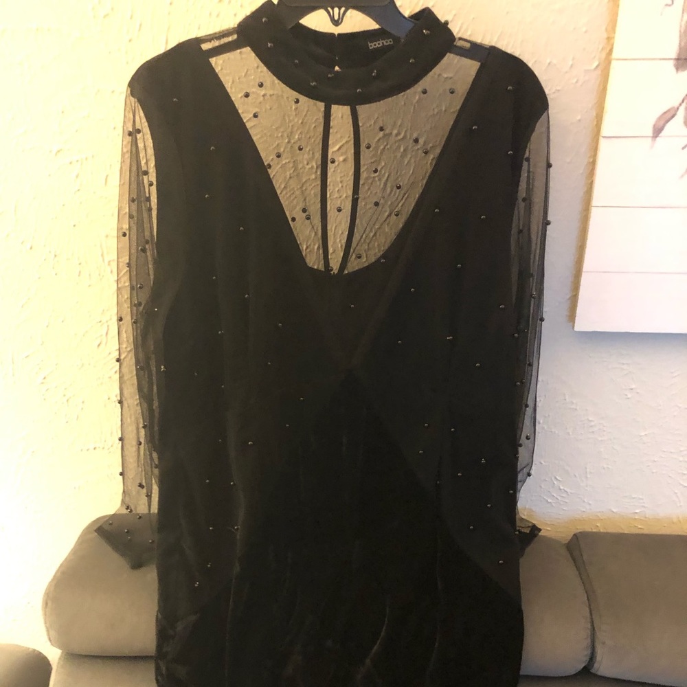 Boohoo Black Mini Dress